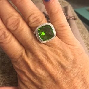 David Yurman 14mm Green Peridot Diamond Albion 6.5